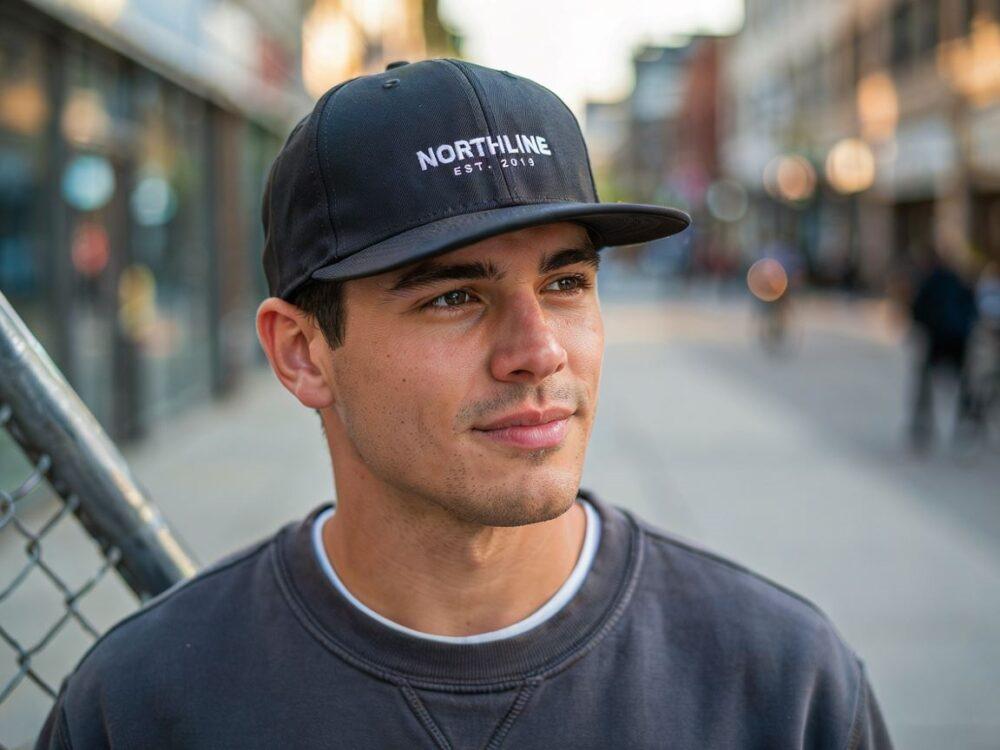 czapka snapback z prostym daszkiem