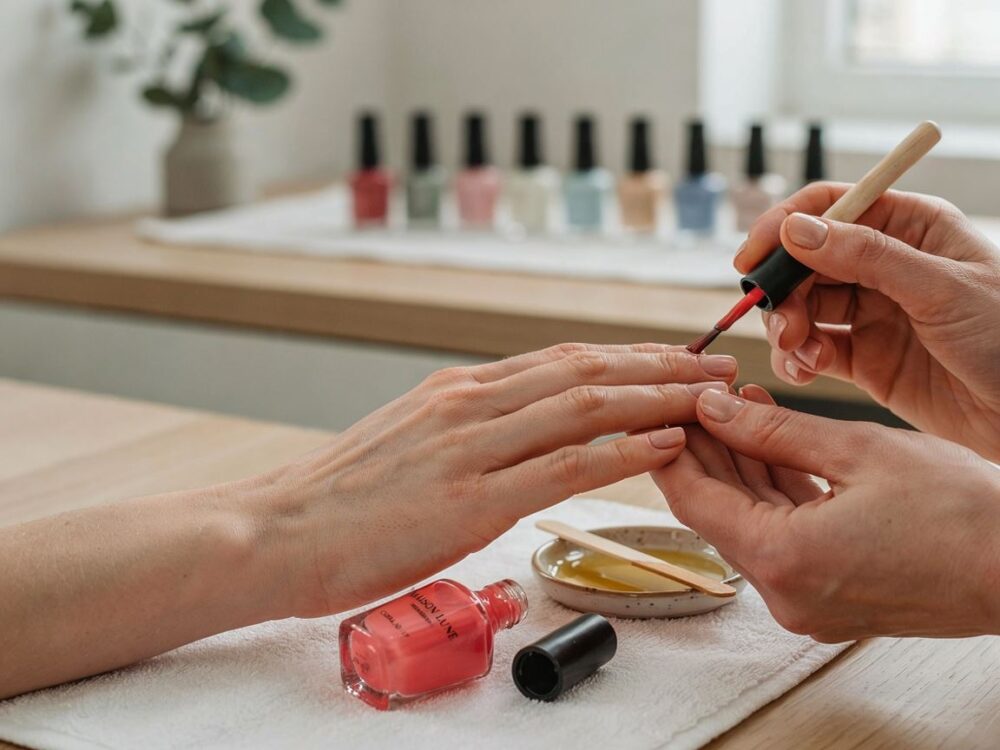 manicure w gabinecie kosmetycznym
