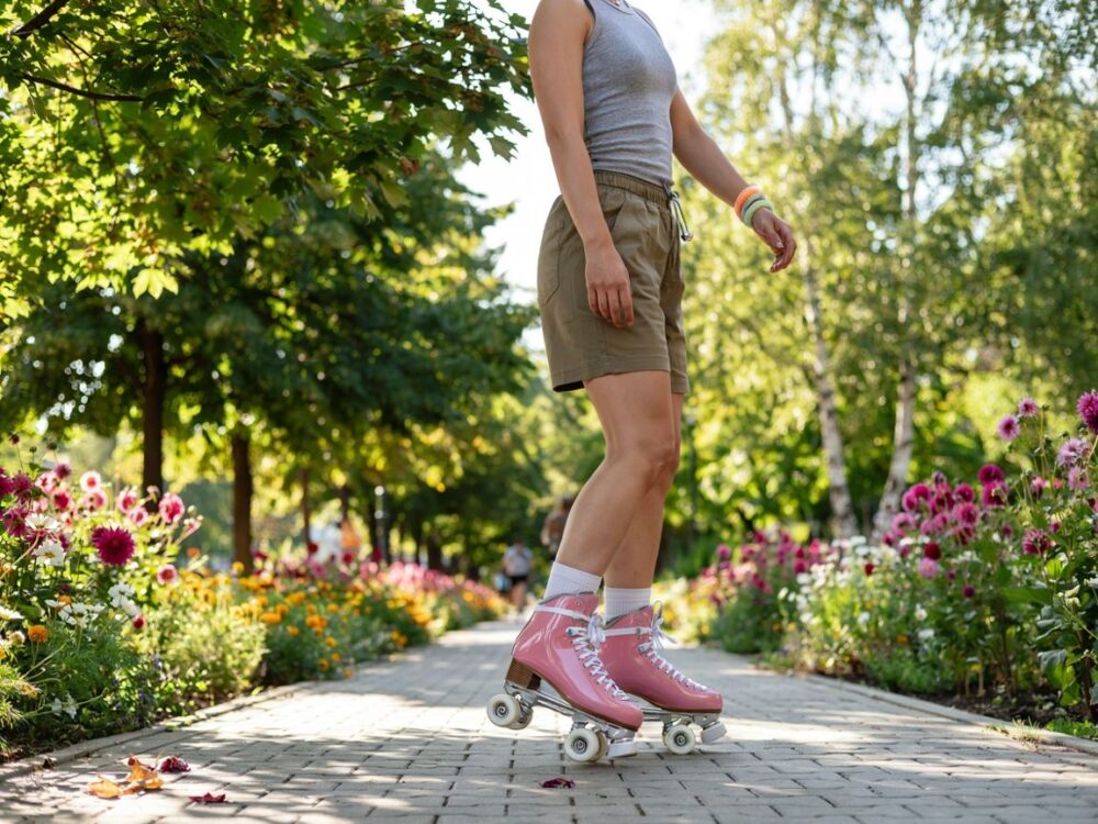rolkarz w sportowym ubraniu